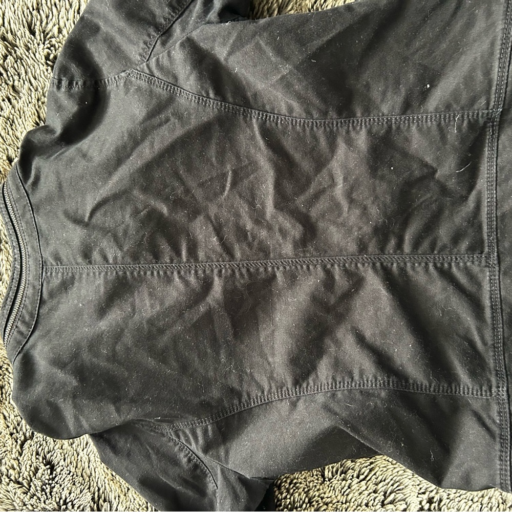 Vintage Express Black Women's Cropped Cotton Moto Jacket 6 - Picture 4 of 5